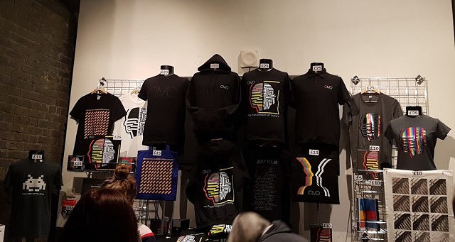 OMD merchandise Roundhouse 2017