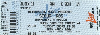 [Sigur Ros ticket]